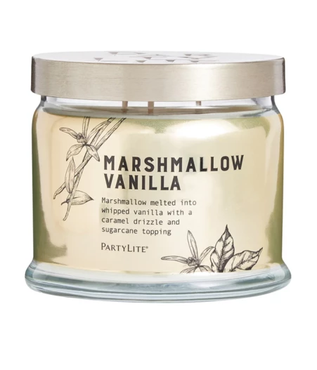 PartyLite Marshmallow Vanilla 3-Wick Jar Candle